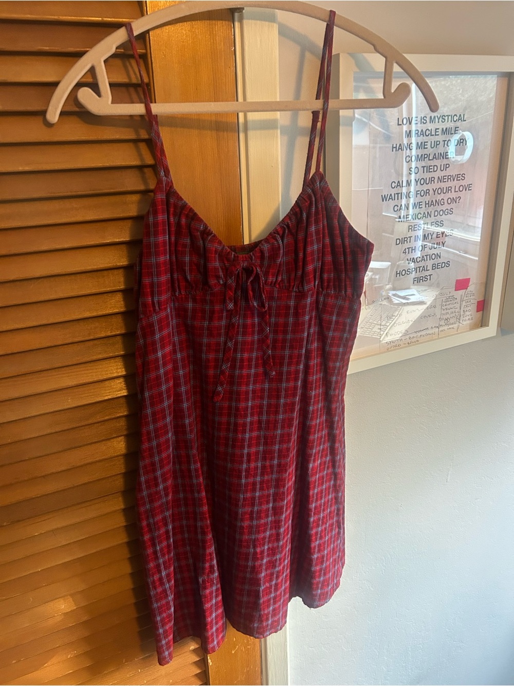 wild fable Red Plaid Mini Dress